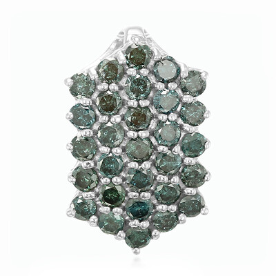 Zilveren hanger met Fancy diamanten