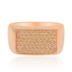 Gouden ring met SI1 Argyle Rose De France Diamanten
