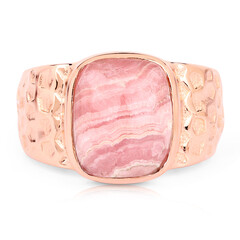 Zilveren ring met een rhodochrosiet