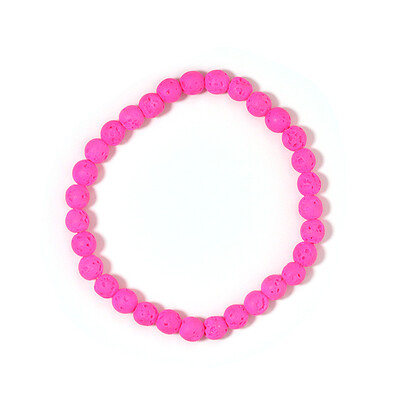 Armband met Roze Lavastenen