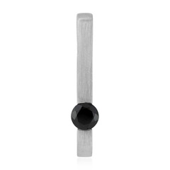 Zilveren hanger met een zwarte spinel