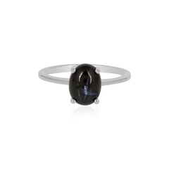 Zilveren ring met een Indische Ster Diopsied