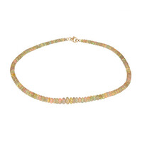 Gouden halsketting met Welo-opalen
