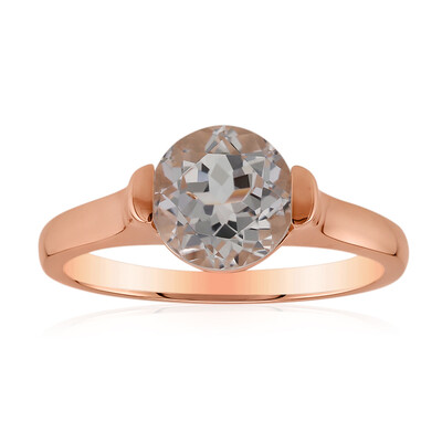 Gouden ring met een Mexicaanse roze danburiet