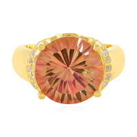 Zilveren ring met een Perzik Mystieke Topaas