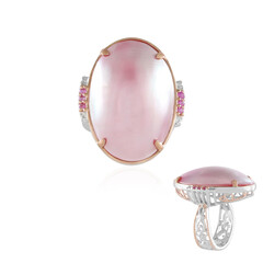 Zilveren ring met een Roze Mabé-parel (Gems en Vogue)