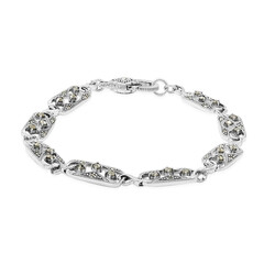 Zilveren armband met marcasieten