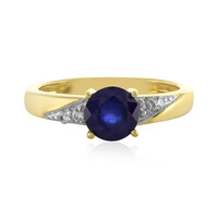 Zilveren ring met een Madagaskar Blauwe Saffier
