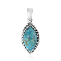 Zilveren hanger met een Blauwe Kingman Mohave Turkoois (Art of Nature)