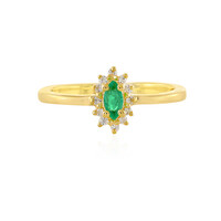 Zilveren ring met een Columbiaanse smaragd