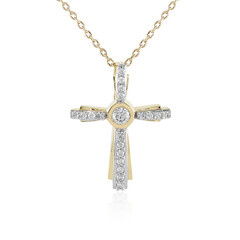 Gouden halsketting met een Loepzuivere (F) Diamant (LUCENT DIAMONDS)