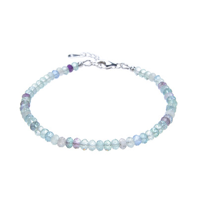 Zilveren armband met fluorieten