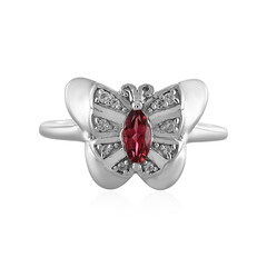 Zilveren ring met een roze toermalijn