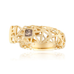 Gouden ring met een I2 Champagne Diamant (Ornaments by de Melo)