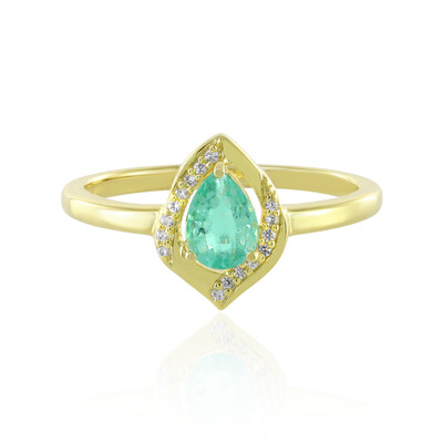 Zilveren ring met een Russische smaragd