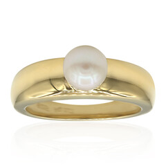 Zilveren ring met een zoetwater kweekparel
