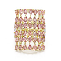 Gouden ring met Onverhitte Padparadscha Saffieren (AMAYANI)