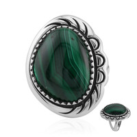 Zilveren ring met een Malachiet (Art of Nature)