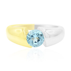 Zilveren ring met een hemel-blauwe topaas