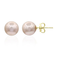 Zilveren oorbellen met roze Ming parels (TPC)
