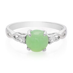 Zilveren ring met een keizerlijk chrysopraas