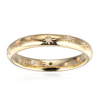 Zilveren ring met witte topaasstenen