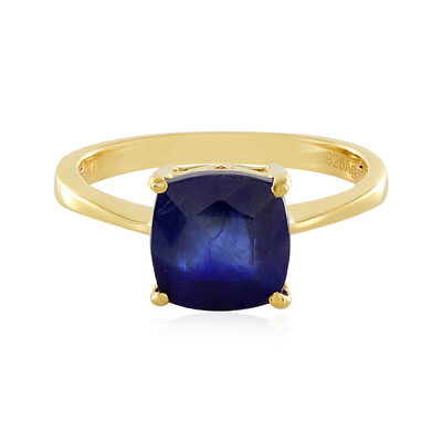 Zilveren ring met een Madagaskar Blauwe Saffier