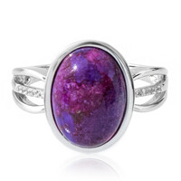 Zilveren ring met een Paarse Kingman Mohave Turkoois