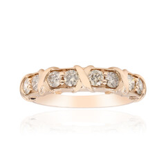Gouden ring met SI1 Argyle Rose De France Diamanten