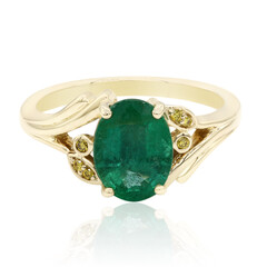 Gouden ring met een Zambia-smaragd