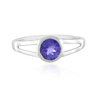 Zilveren ring met een tanzaniet (Adela Silber)