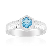 Zilveren ring met een Zwitsers-blauwe topaas (Pallanova)
