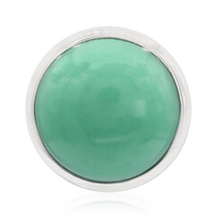 Zilveren hanger met een chrysopraas