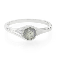 Zilveren ring met een spectroliet