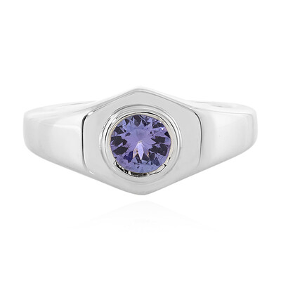 Zilveren ring met een tanzaniet (MONOSONO COLLECTION)