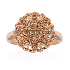 Gouden ring met SI1 Argyle Rose De France Diamanten