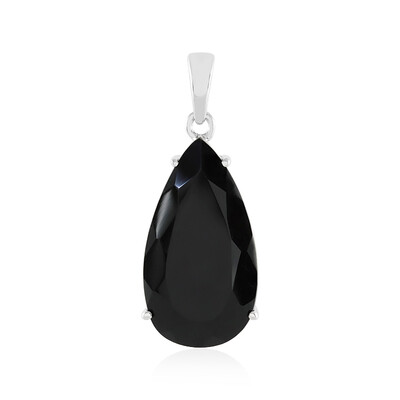 Zilveren hanger met een zwarte onyx