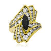 Gouden ring met een Ceylon saffier (CIRARI)