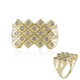Gouden ring met VS1 champagne diamanten
