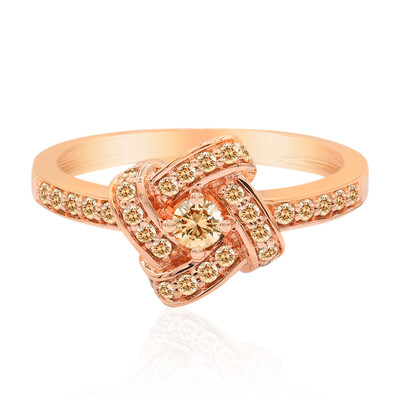 Gouden ring met een SI1 Argyle Rose De France Diamant (Annette)