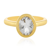 Zilveren ring met een witte kwarts