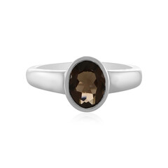 Zilveren ring met een rookkwarts
