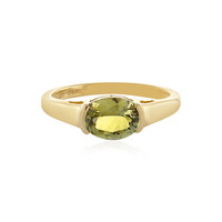 Gouden ring met een gele tanzaniet