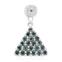 Zilveren hanger met Fancy diamanten