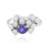Zilveren ring met een tanzaniet (de Melo)