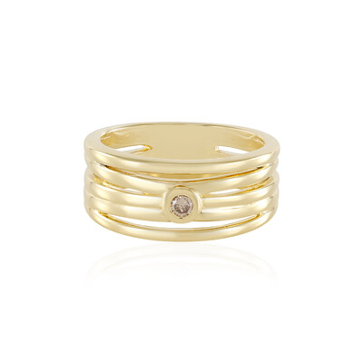 Zilveren ring met een I3 Bruine Diamant
