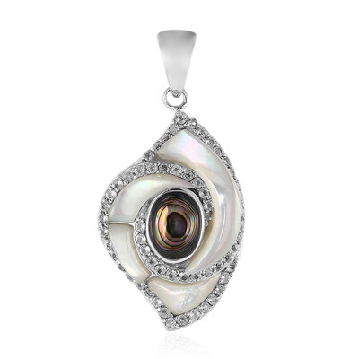 Zilveren hanger met een Abalone schelp (Art of Nature)