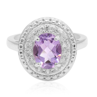 Zilveren ring met een amethist