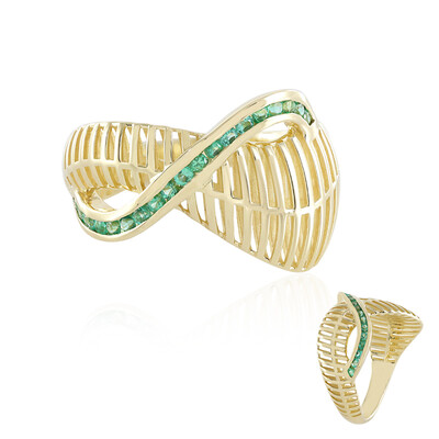 Gouden ring met Colombiaanse smaragden (Ornaments by de Melo)