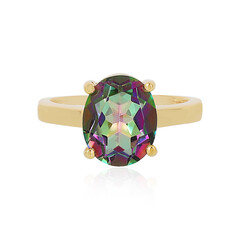 Zilveren ring met een mystieke kwarts